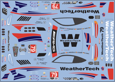 Merc AMG GT3 Evo WeatherTech Racing  #79 24hrs  Daytona 2023 Scale 1/32
